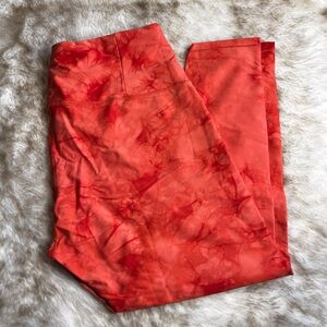 CALIA Orange Tie-Dye Print Capri Leggings, sz. 1X
